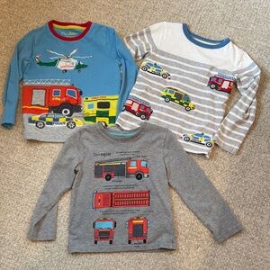 Mini Boden Kids Long Sleeve Tees - Blue, Gray, White